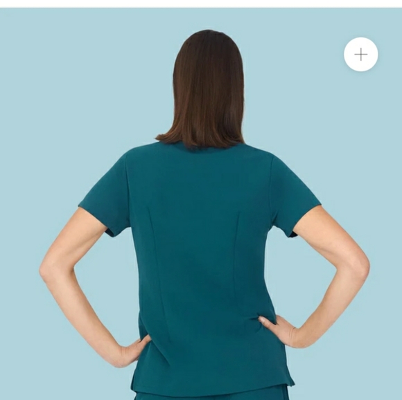 Mandala scrubs , size MEDIUM SET top and pants, color: CARRIBEAN BLUE - Picture 2 of 4